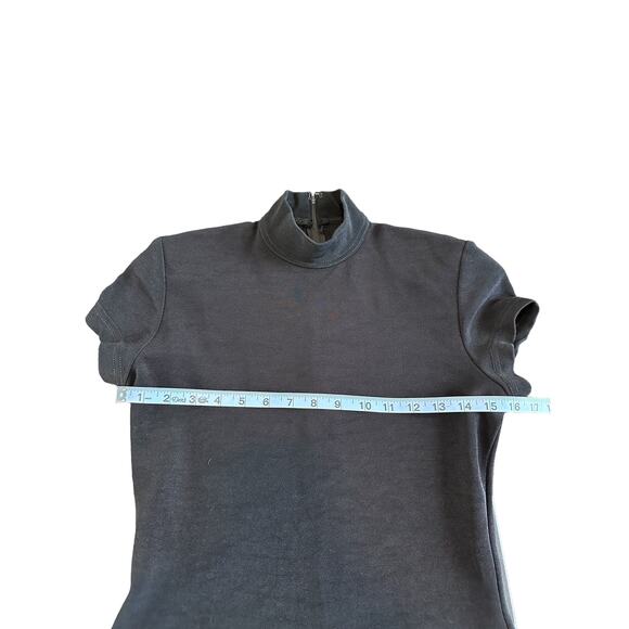 Tadashi Shoji 90s Y2K Black Rhinestone High Neck Bodycon Mini Cocktail Dress - Picture 11 of 13